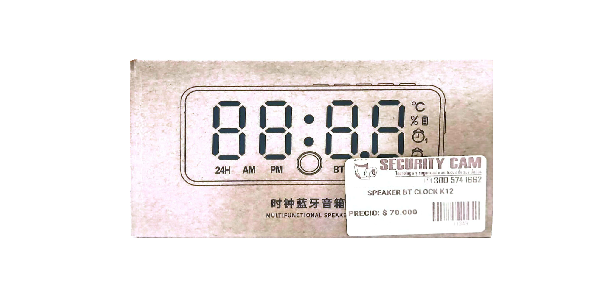 SPEAKER BT CLOCK K12